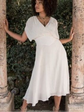 Joyfolie Mia Joy Katia Dress in Ecru Sz XL